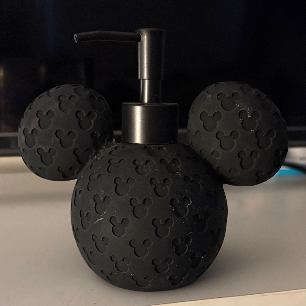 Black Mickey Ear Silicone Soap Dispenser